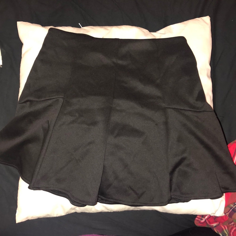 Black flared out pencil skirt